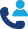 broker-icon-final Phone receiver and user icon indicating contact or call action.