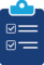 submission-form-icon Blue clipboard displaying a two-item checked checklist.